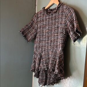 DO+BE Tweed peplum Top